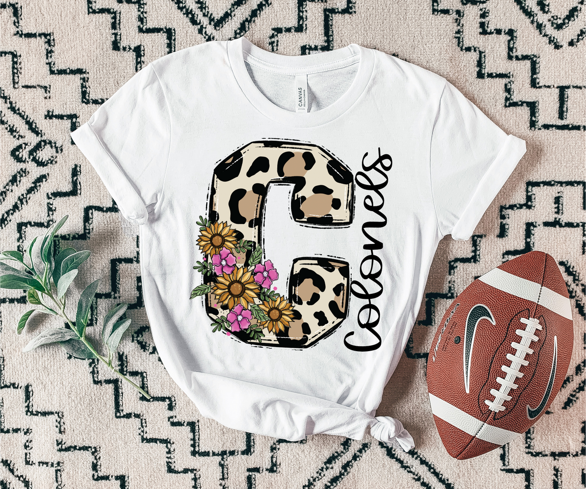 Colonels Floral Leopard Mascot 7423 DTF Transfers