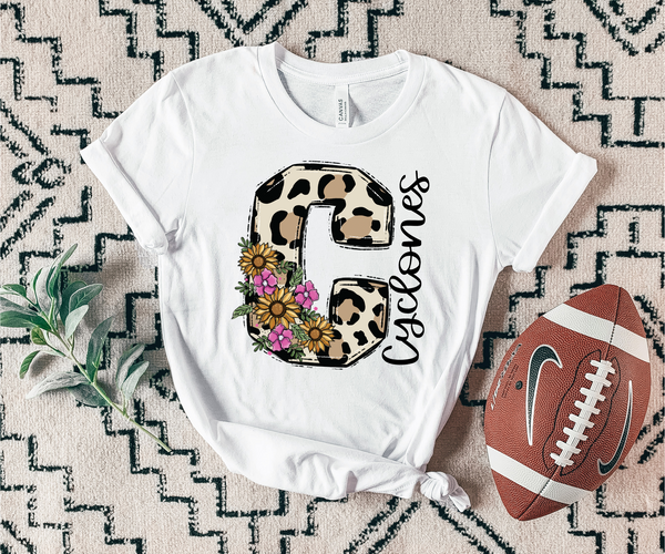 Cyclones Floral Leopard Mascot 7425 DTF Transfers
