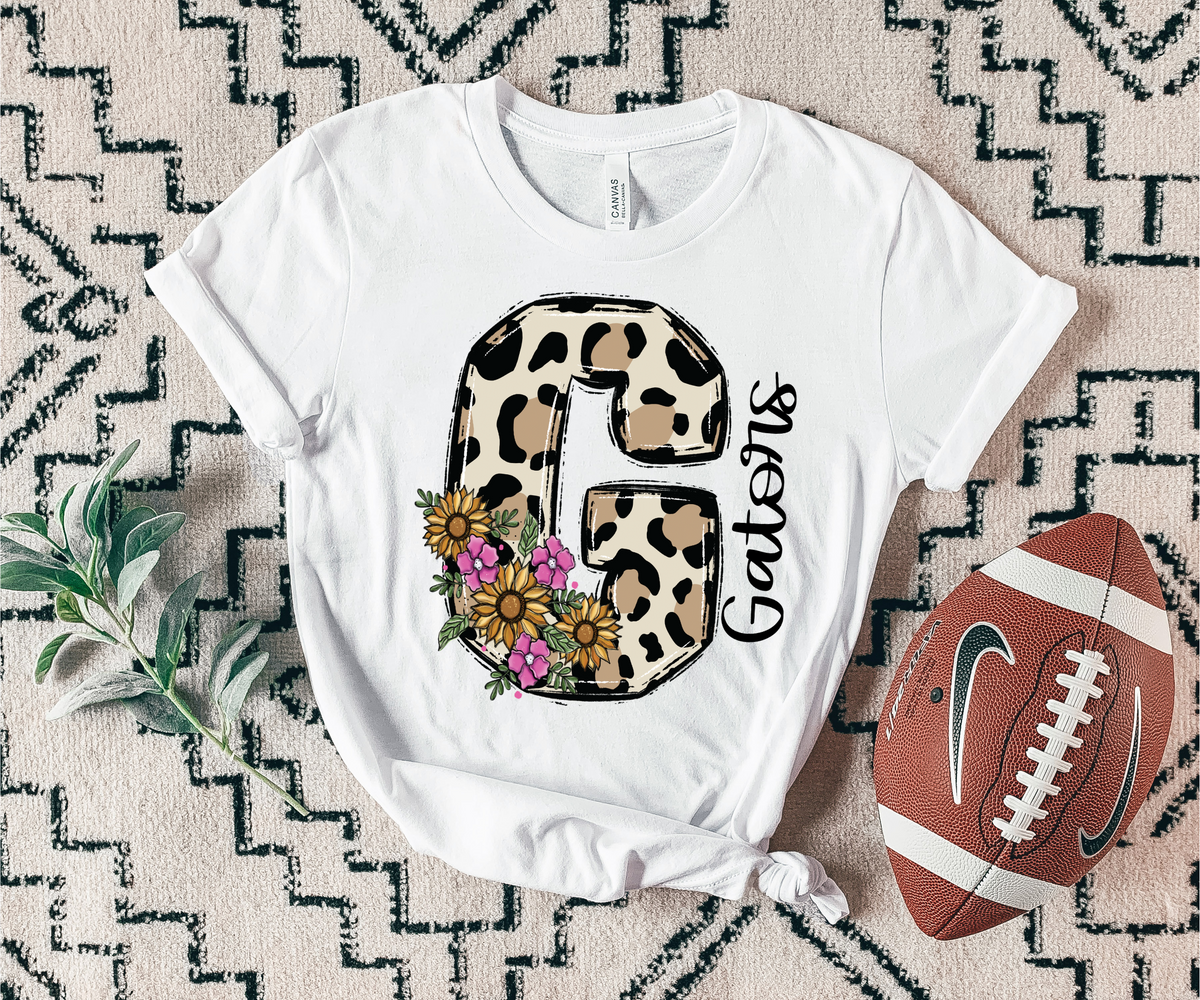 Gators Floral Leopard Mascot 7427 DTF Transfers