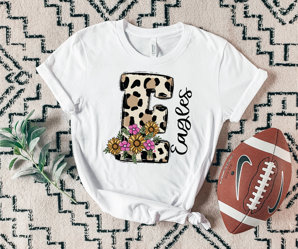 Eagles Floral Leopard Mascot 7428 DTF Transfers