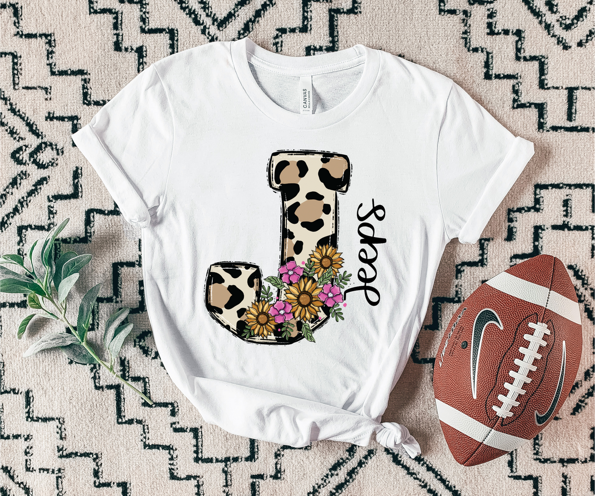 Jeeps Floral Leopard Mascot 7434 DTF Transfers