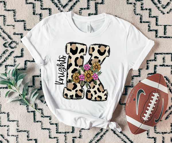 Knights Floral Leopard Mascot 7437 DTF Transfers