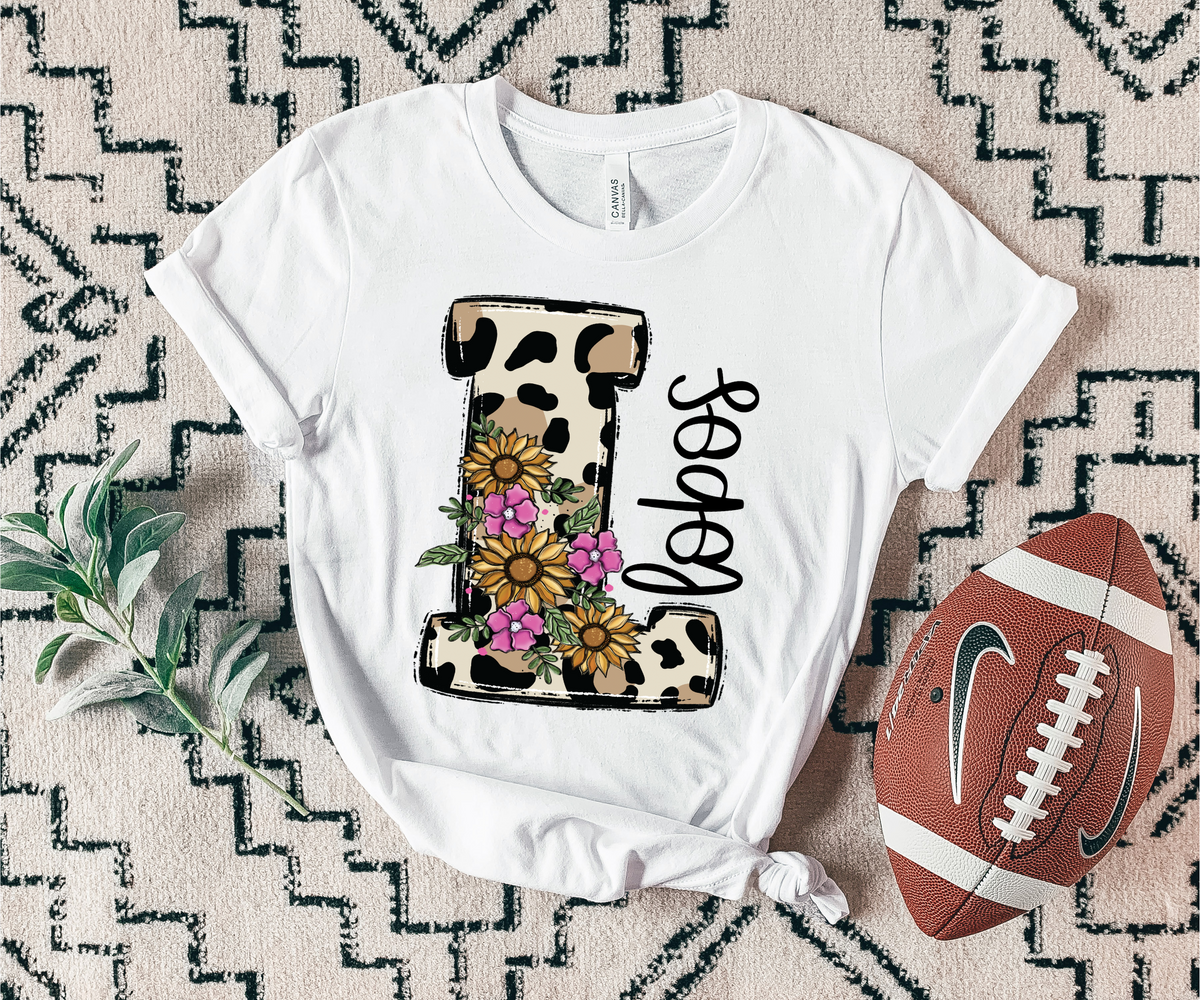 Lobos Floral leopard mascot 7439 DTF Transfers