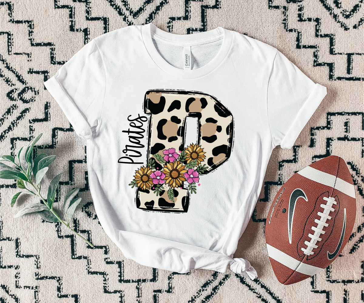 Pirates floral leopard mascot 7443 DTF Transfers