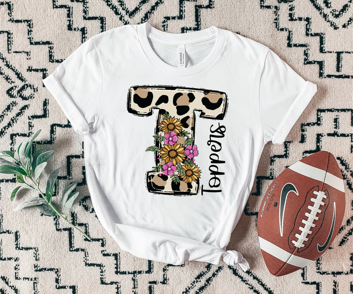 Toppers Floral leopard mascot 7450 DTF TRANSFER