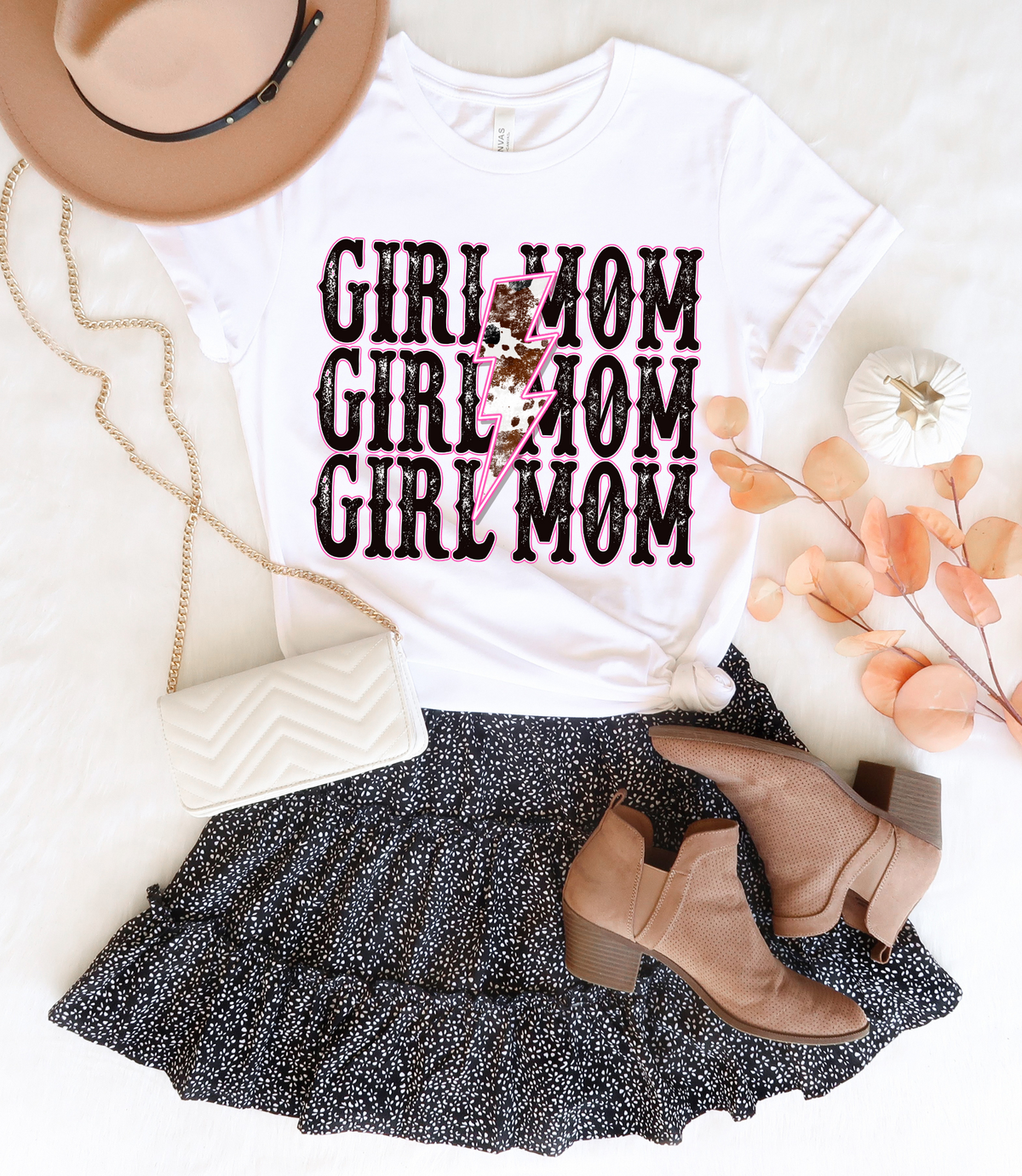 Girl mom repeat lightning bolts 7517 DTF TRANSFER