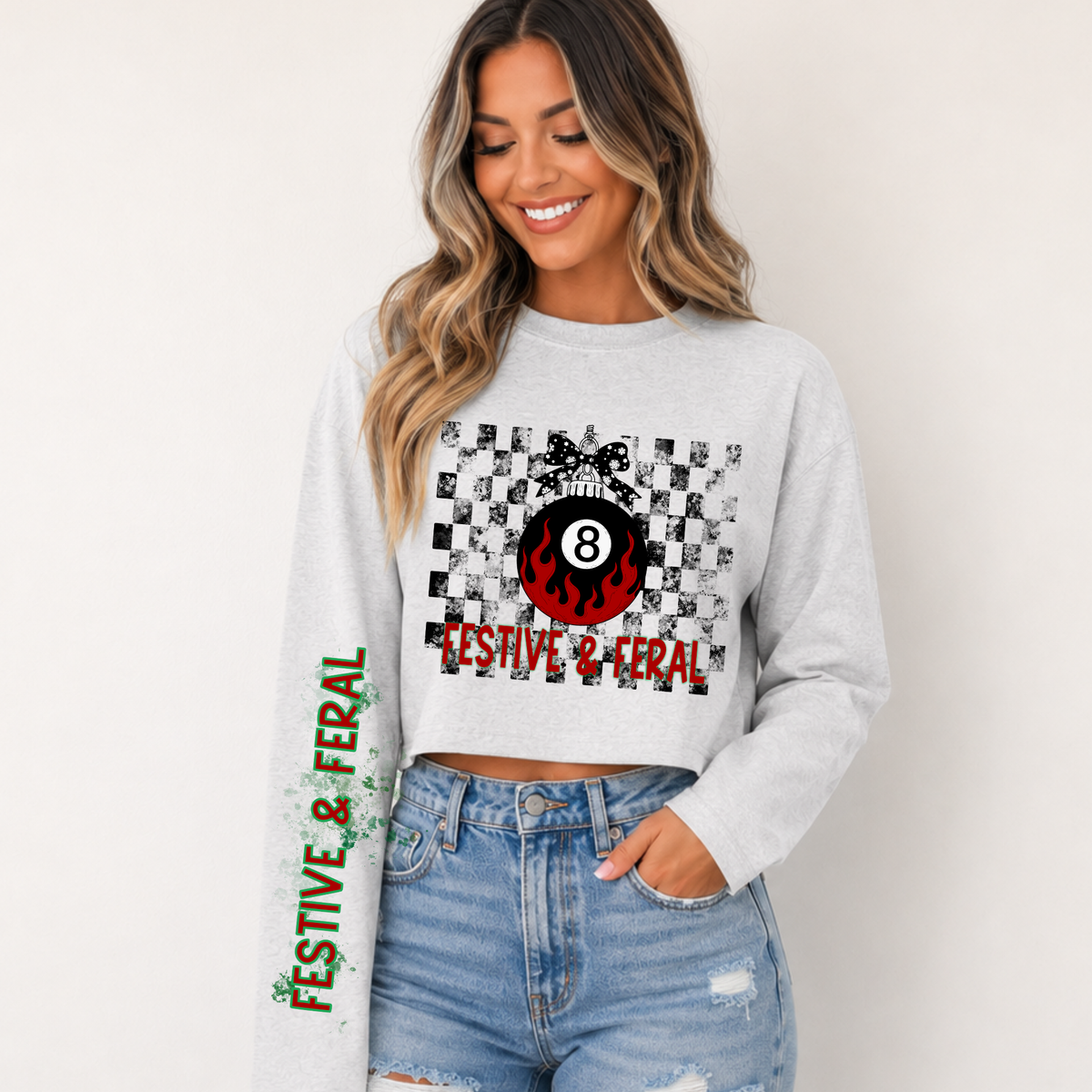 Festive & feral (SLEEVE ONLY) (RRD) DTF transfer
