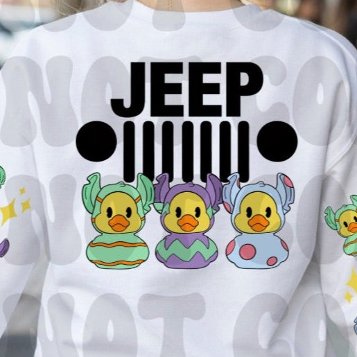 Jeep Ducks BLACK (Starlight) DTF transfer