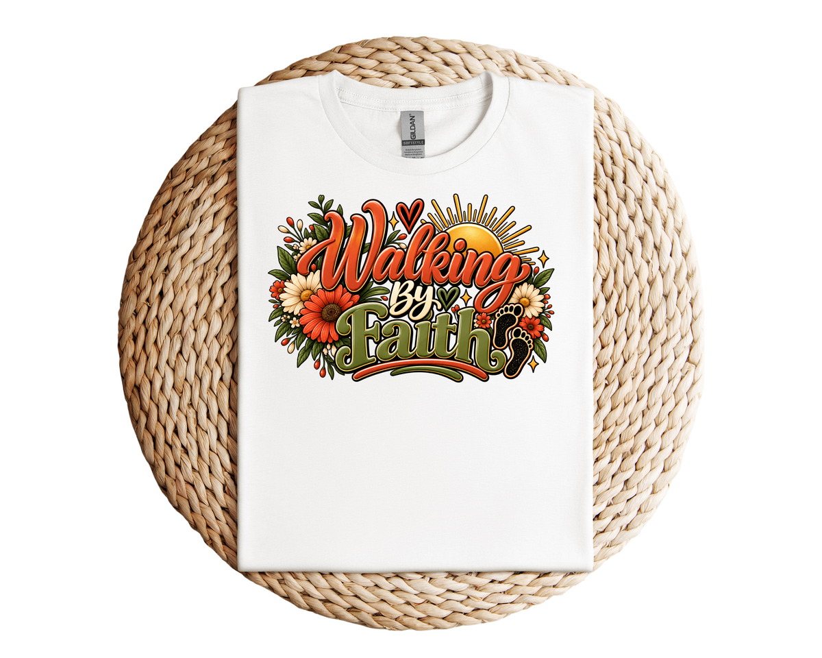 Walking by faith florals DTF Transfer