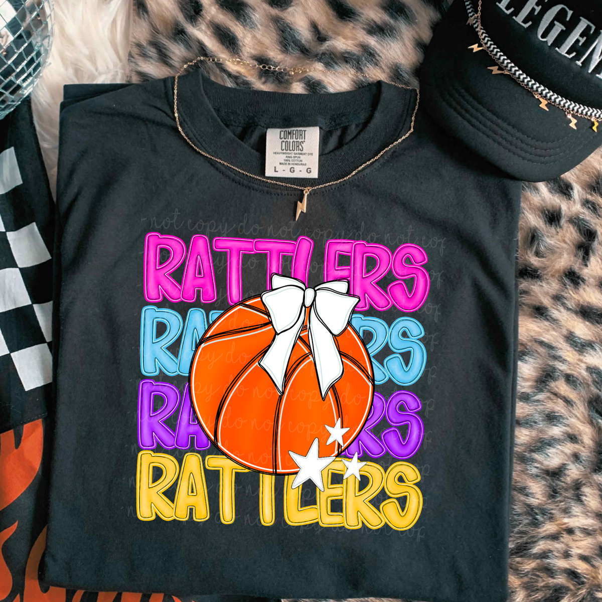 Rattlers Preppy Bright Basketball (caplinger) DTF Transfer