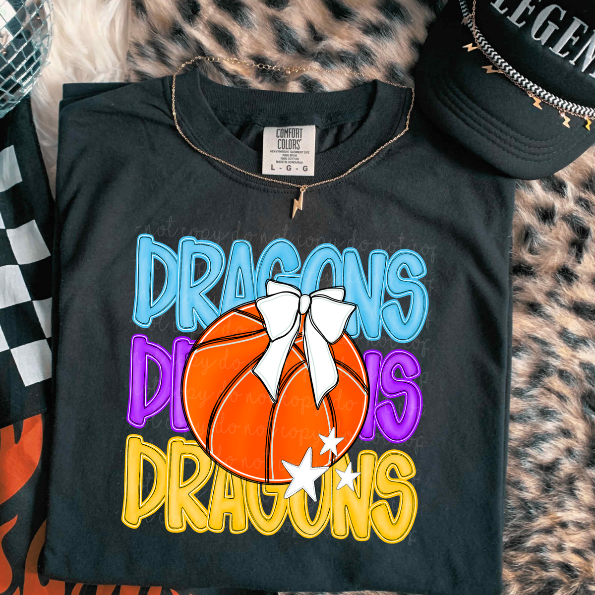 Dragons Preppy Bright Basketball (caplinger) DTF Transfer