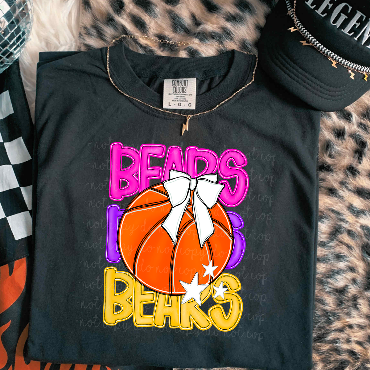 Bears Preppy Bright Basketball (caplinger) DTF Transfer