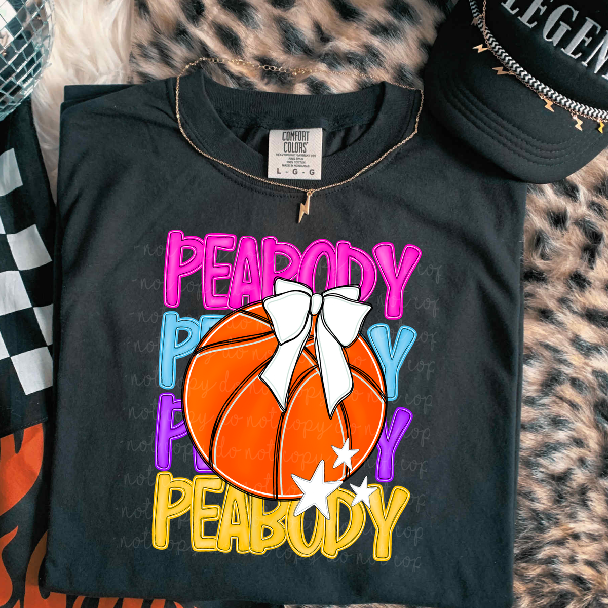 Peabody Preppy Bright Basketball (caplinger) DTF Transfer