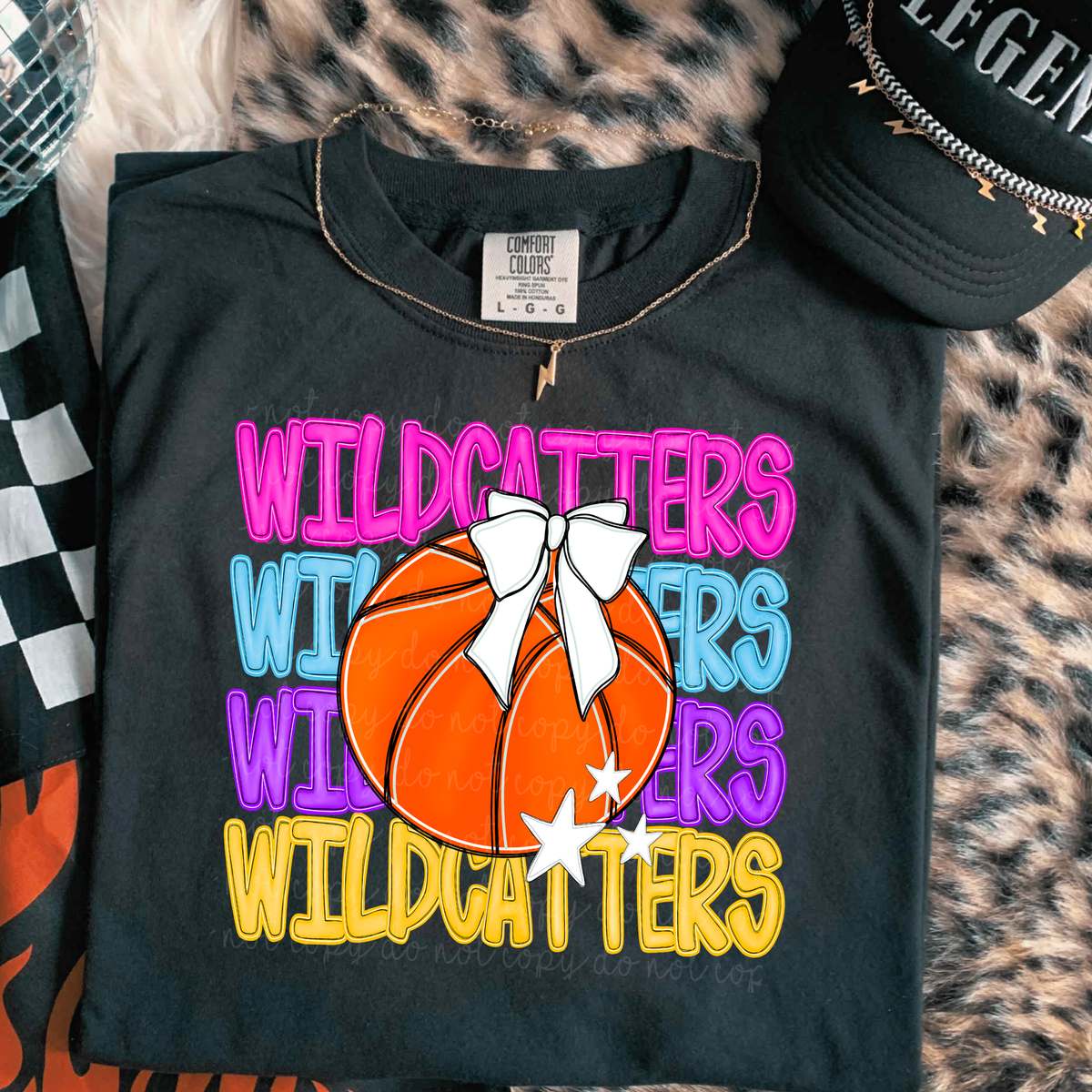 Wildcatters Preppy Bright Basketball (caplinger) DTF Transfer