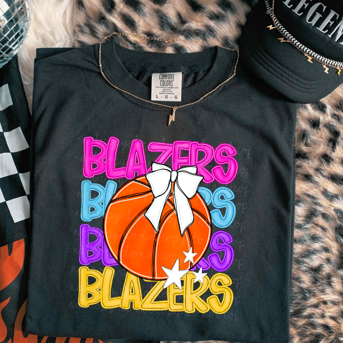 Blazers Preppy Bright Basketball (caplinger) DTF Transfer