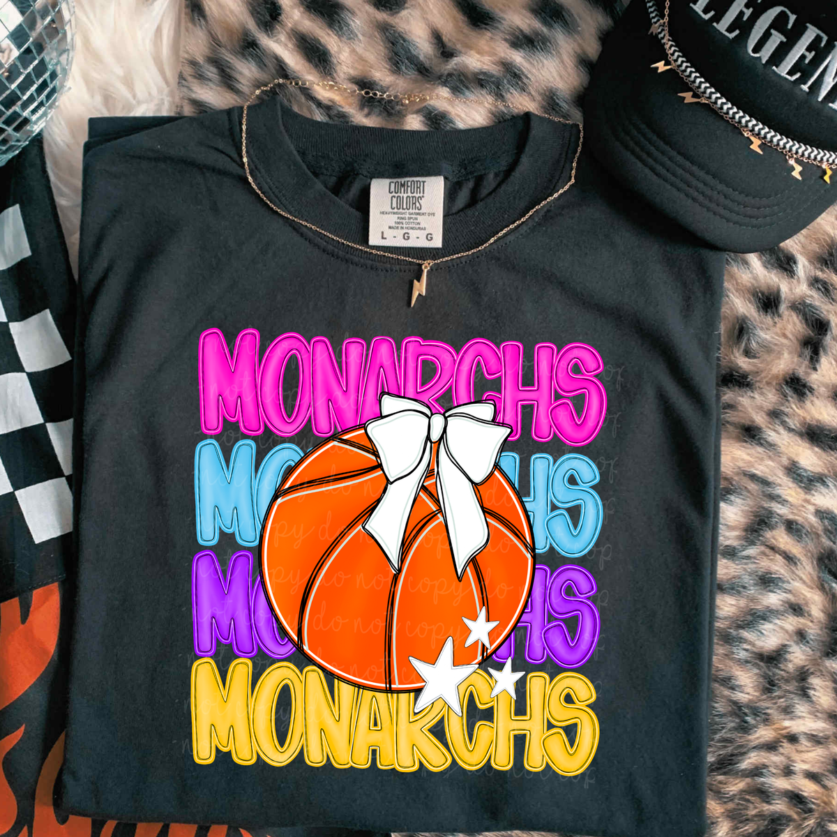 Monarchs Preppy Bright Basketball (caplinger) DTF Transfer