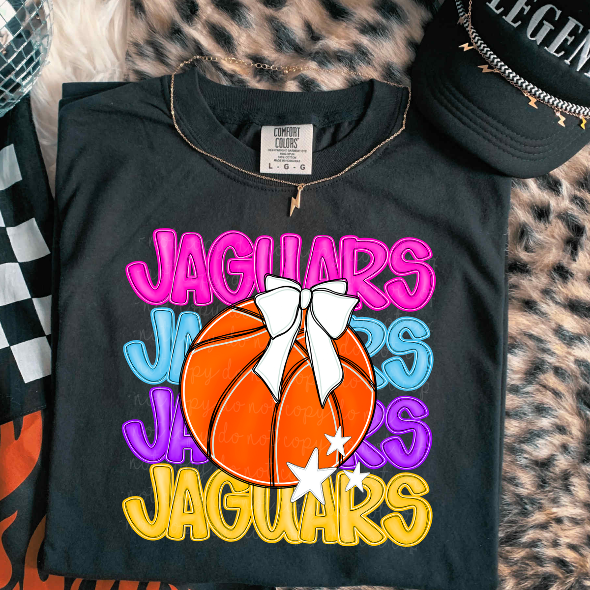 Jaguars Preppy Bright Basketball (caplinger) DTF Transfer