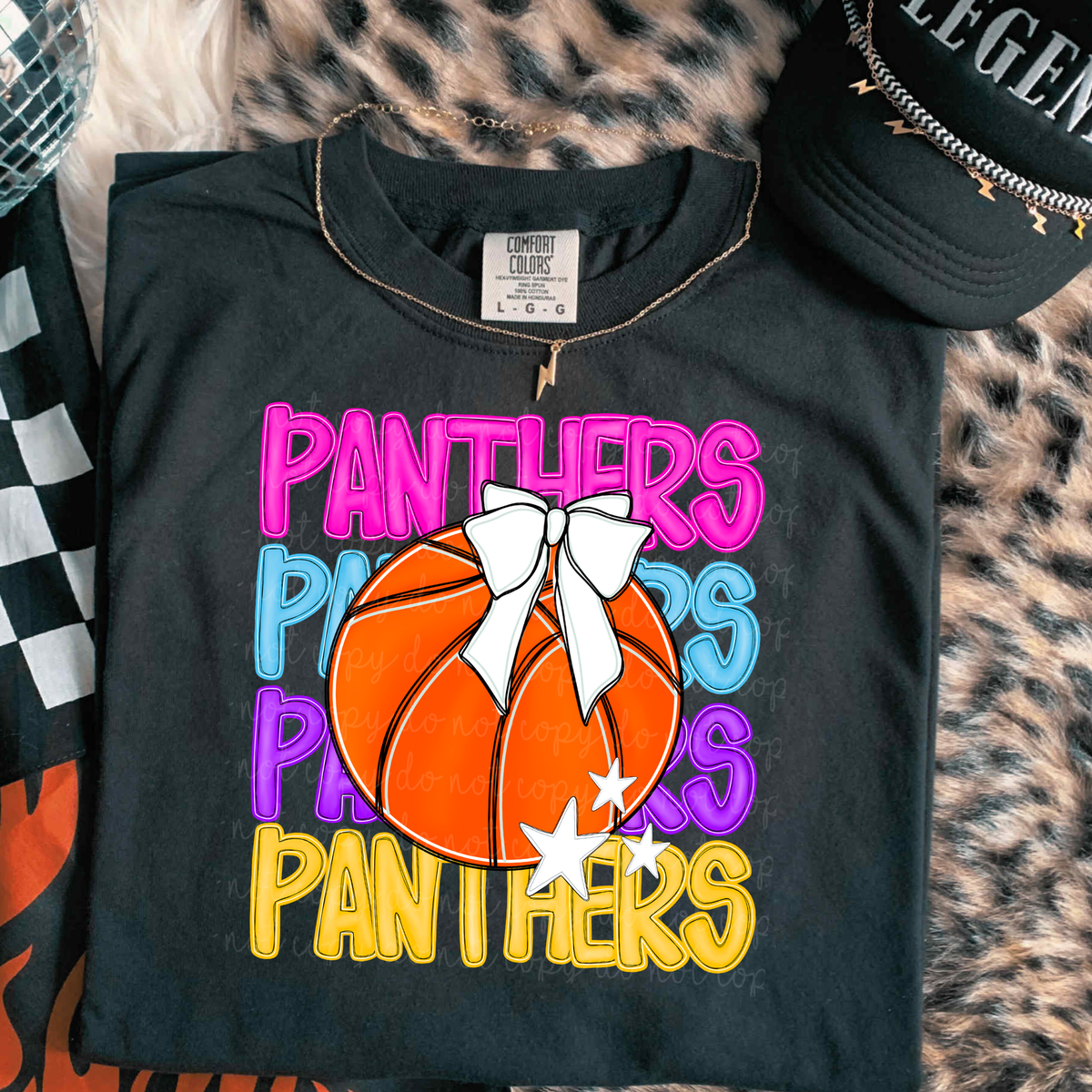 Panthers Bright Basketball (caplinger) DTF Transfer