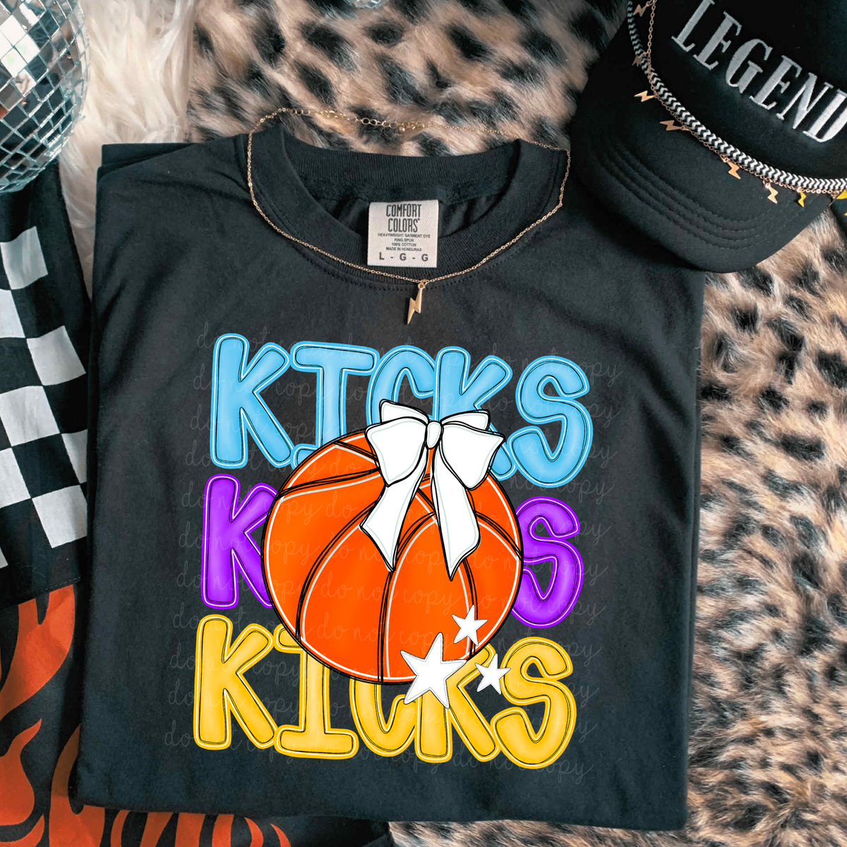 Kicks Preppy Bright Basketball (caplinger) DTF Transfer