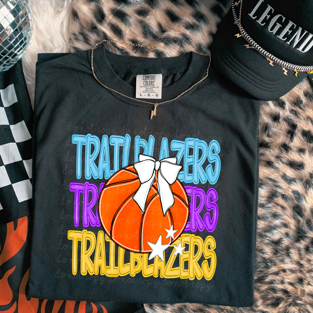Trailblazers Preppy Bright Basketball (caplinger) DTF Transfer