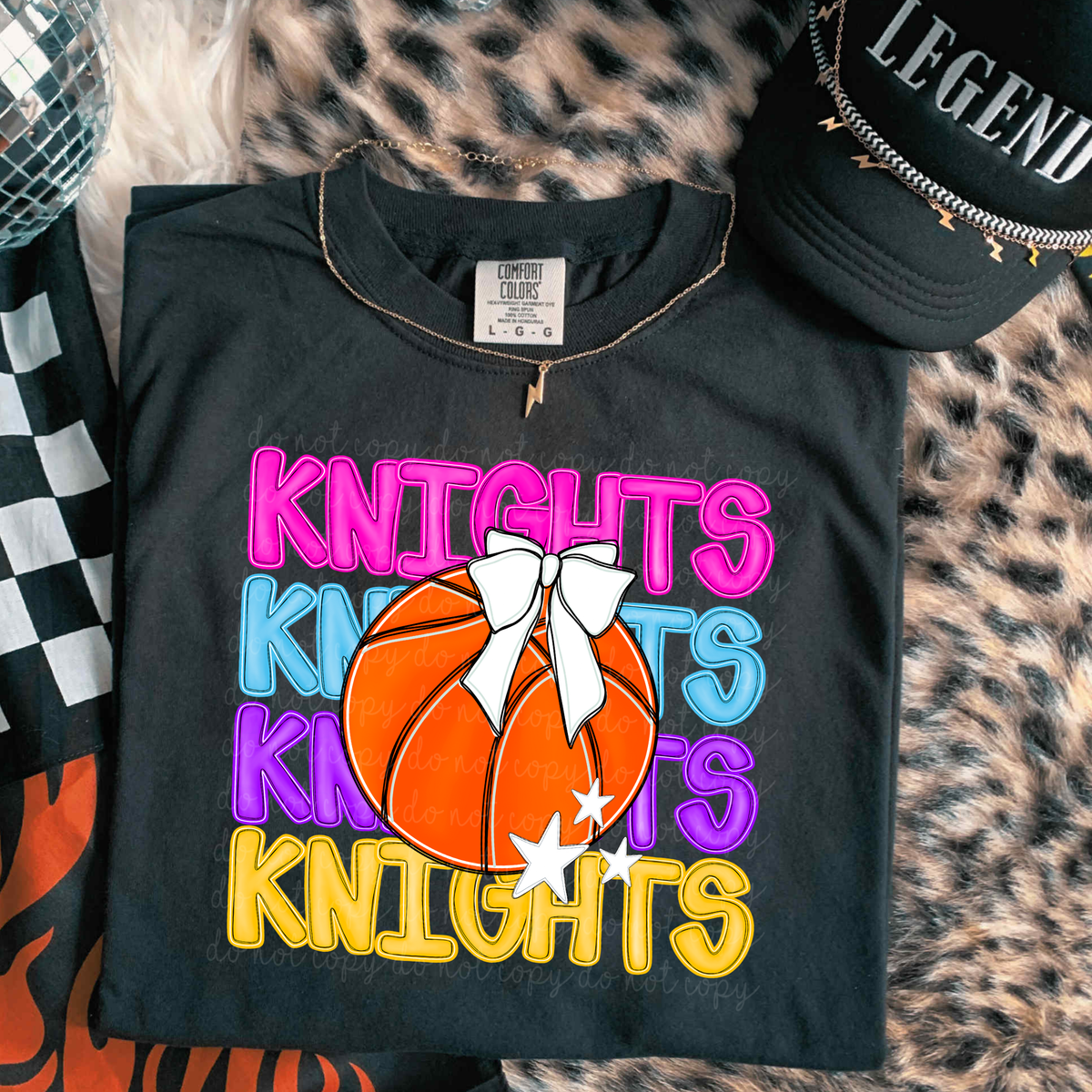 Knights Preppy Bright Basketball (caplinger) DTF Transfer