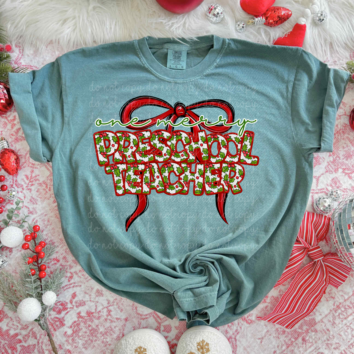 One Merry Preschool Teacher (City) DTF transfer