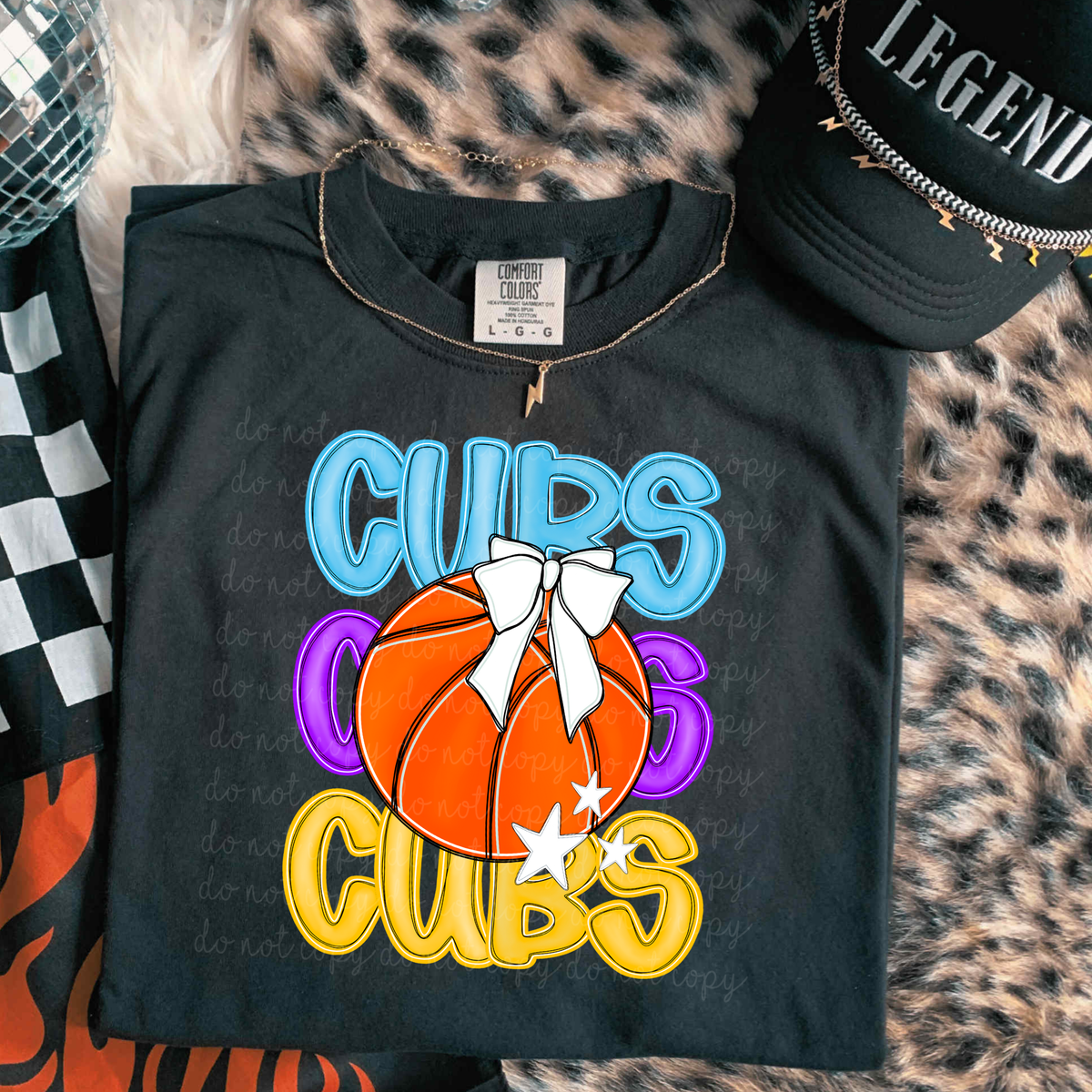 Cubs Preppy Bright Basketball (caplinger) DTF Transfer