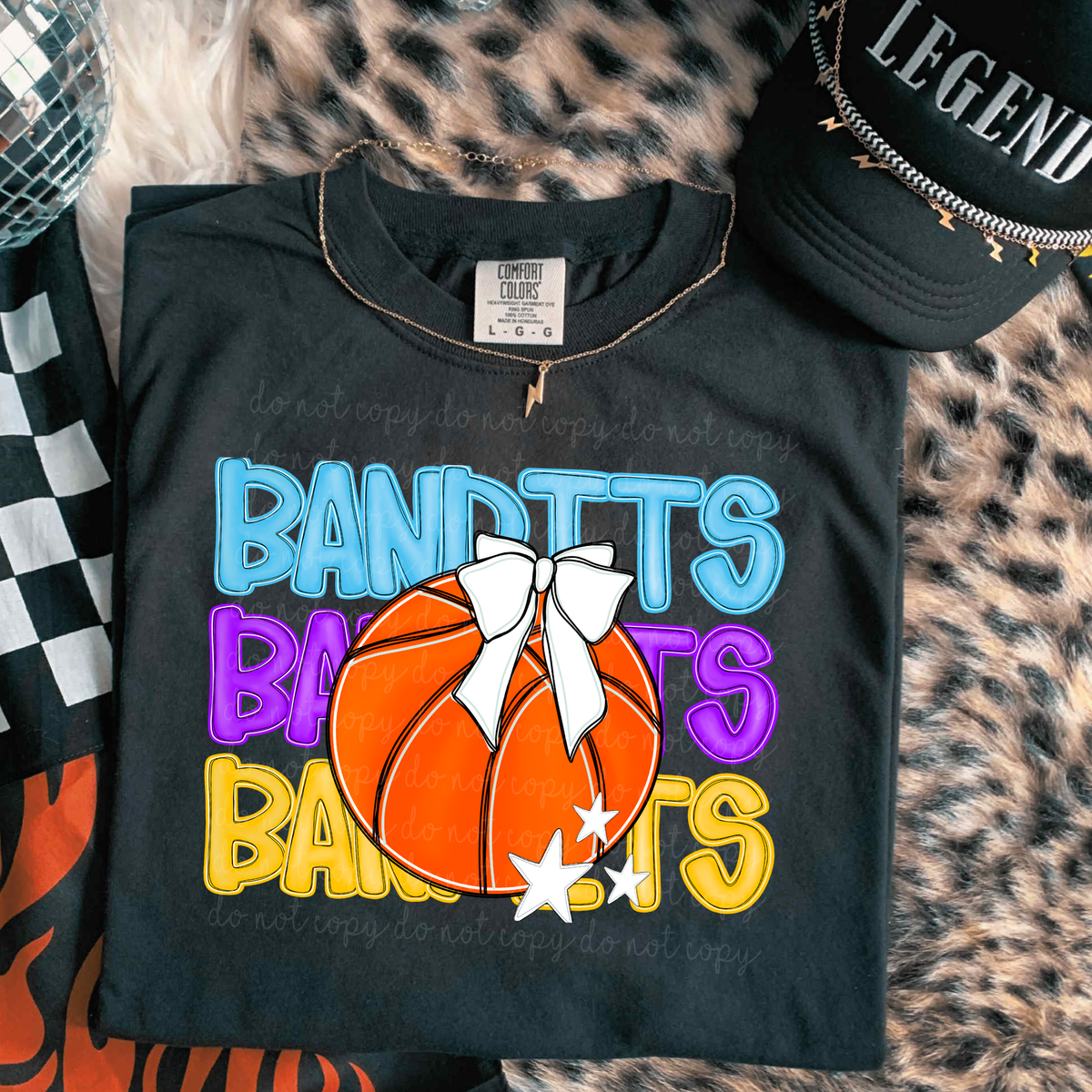 Bandits Preppy Bright Basketball (caplinger) DTF Transfer