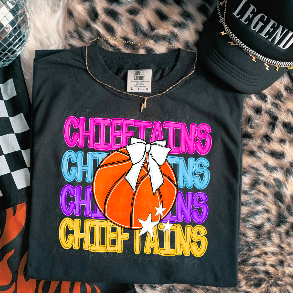Chieftains Preppy Bright Basketball (caplinger) DTF Transfer