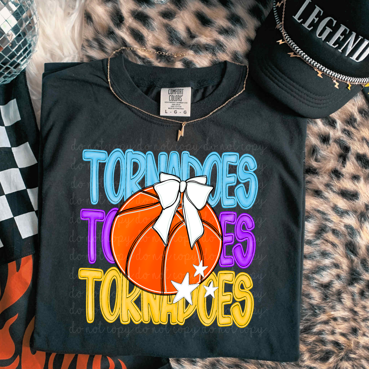 Tornadoes Preppy Bright Basketball (caplinger) DTF Transfer
