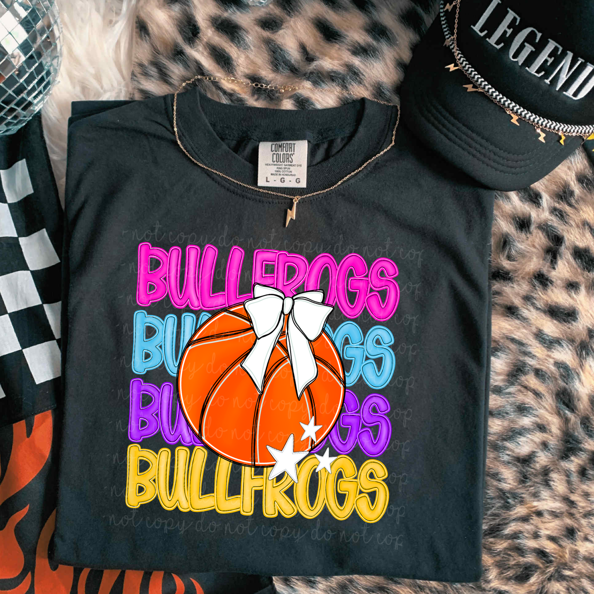 Bullfrogs Preppy Bright Basketball (caplinger) DTF Transfer