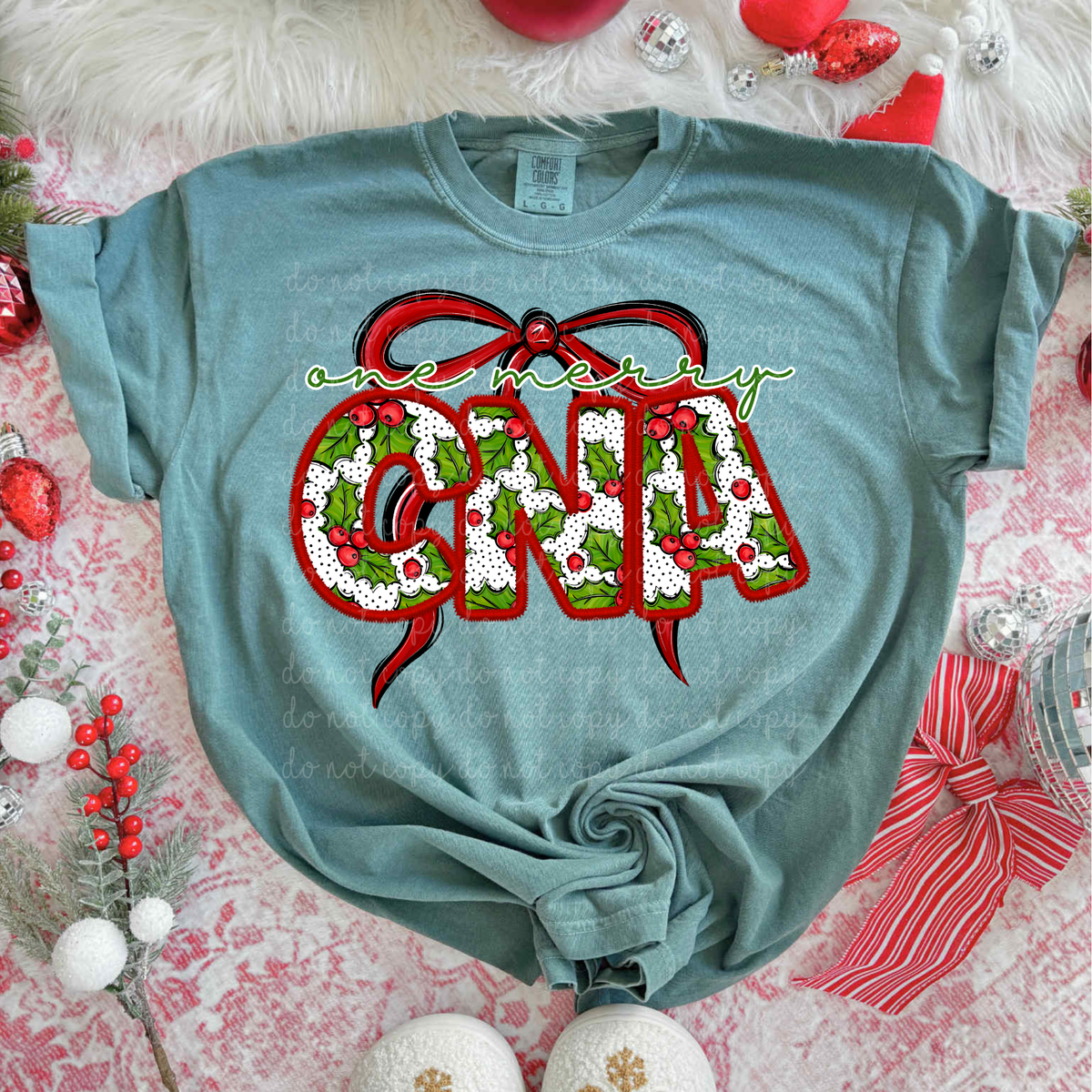 One Merry CNA (City) DTF transfer