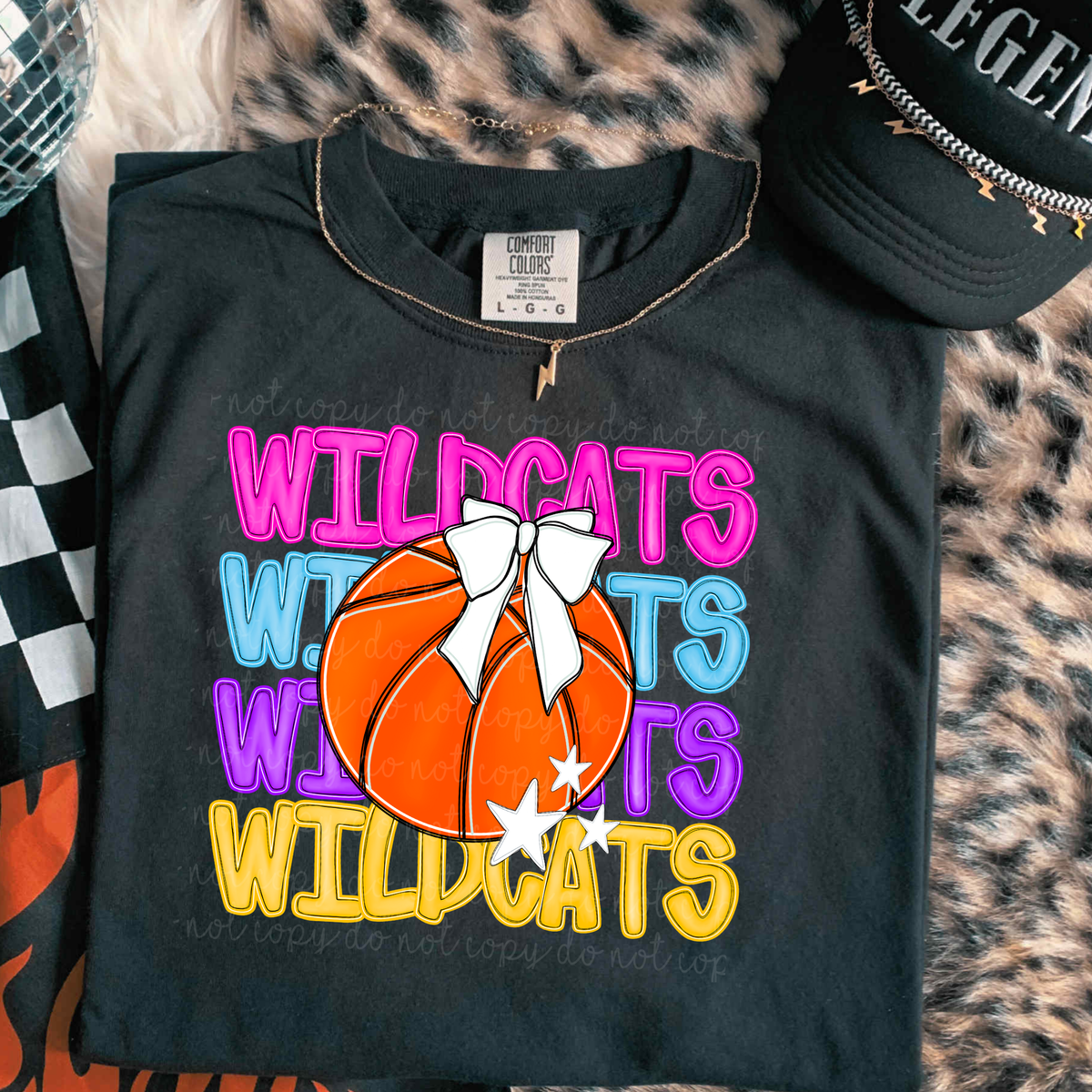 Wildcats Preppy Bright Basketball (caplinger) DTF Transfer