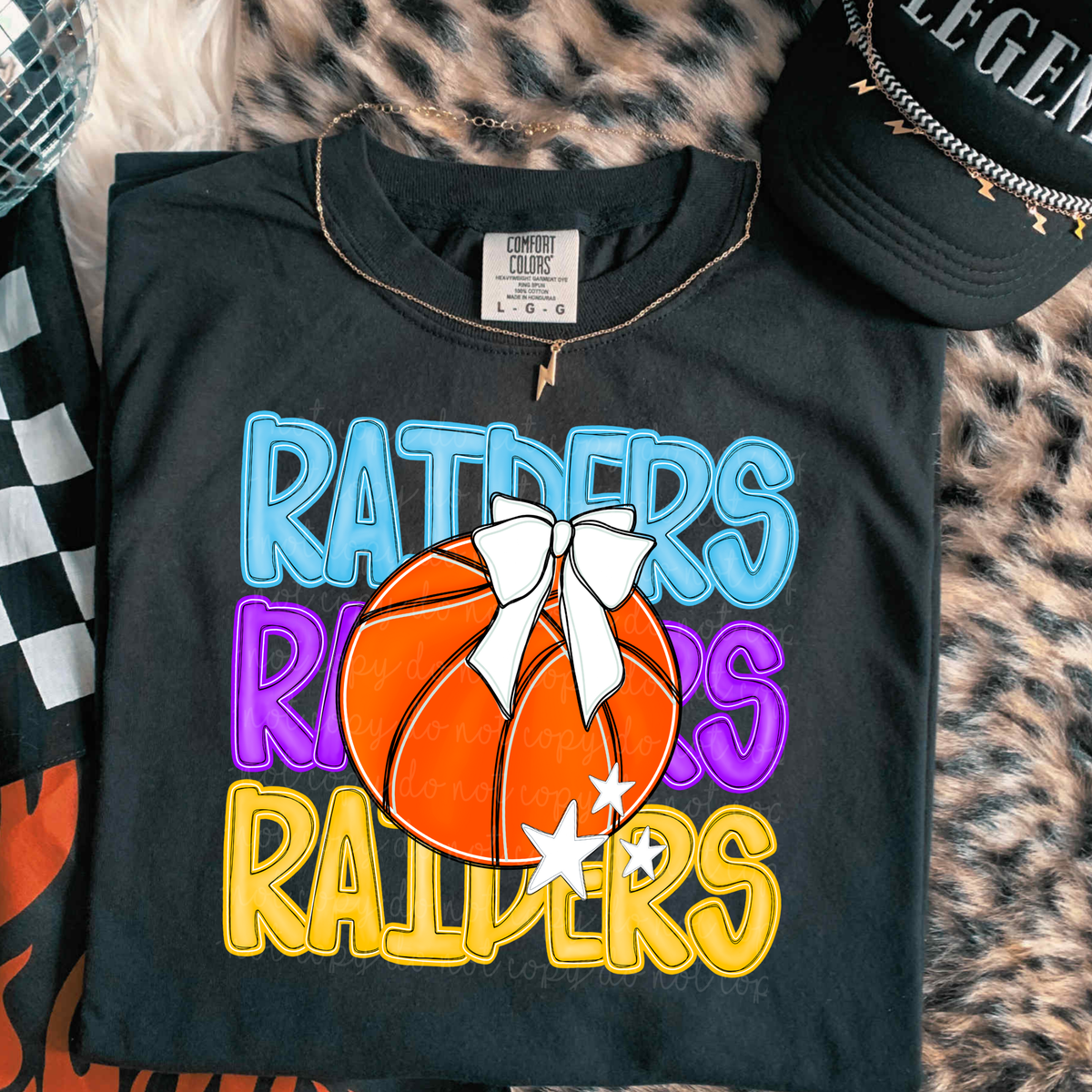 Raiders Preppy Bright Basketball (caplinger) DTF Transfer
