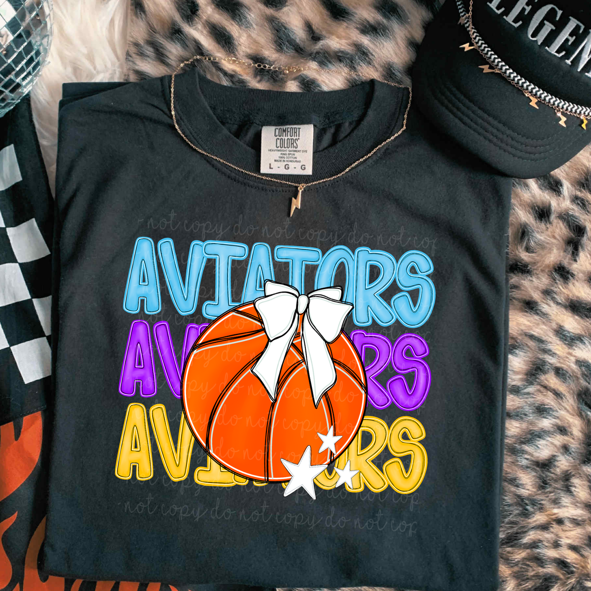 Aviators Preppy Bright Basketball (caplinger) DTF Transfer