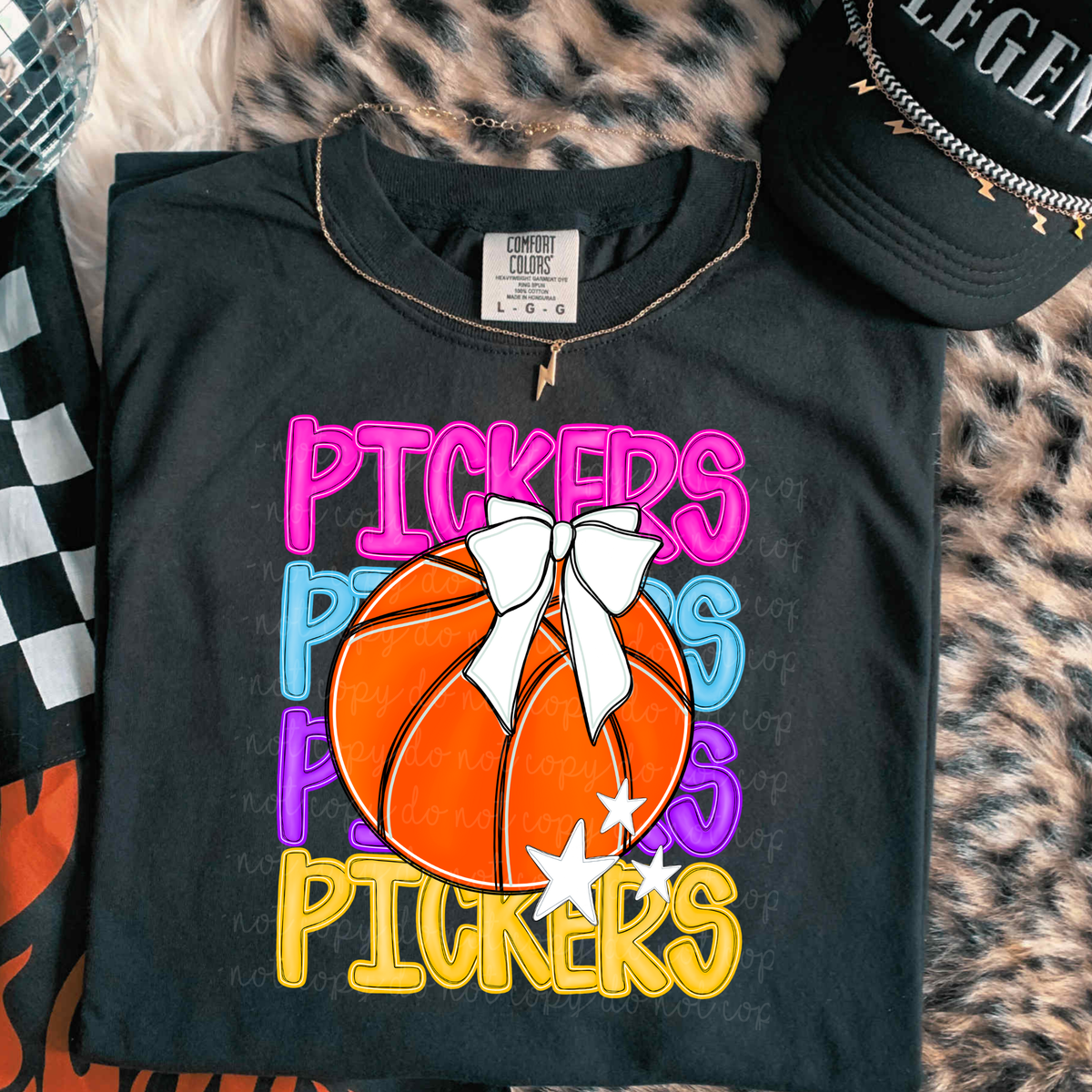 Pickers Preppy Bright Basketball (caplinger) DTF Transfer