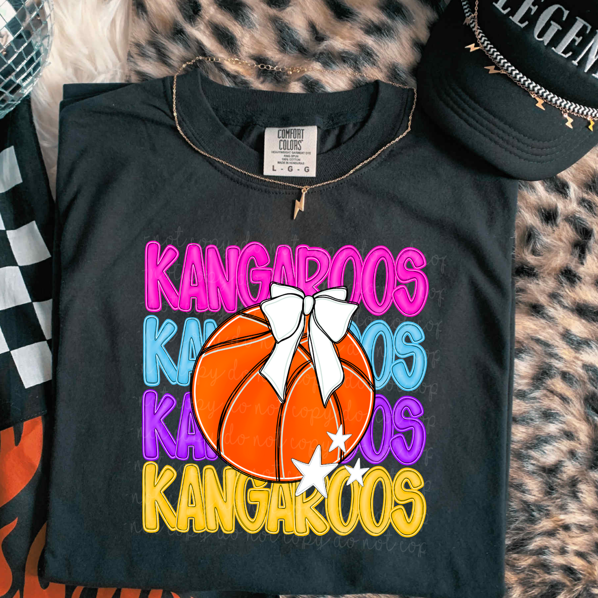 Kangaroos Preppy Bright Basketball (caplinger) DTF Transfer
