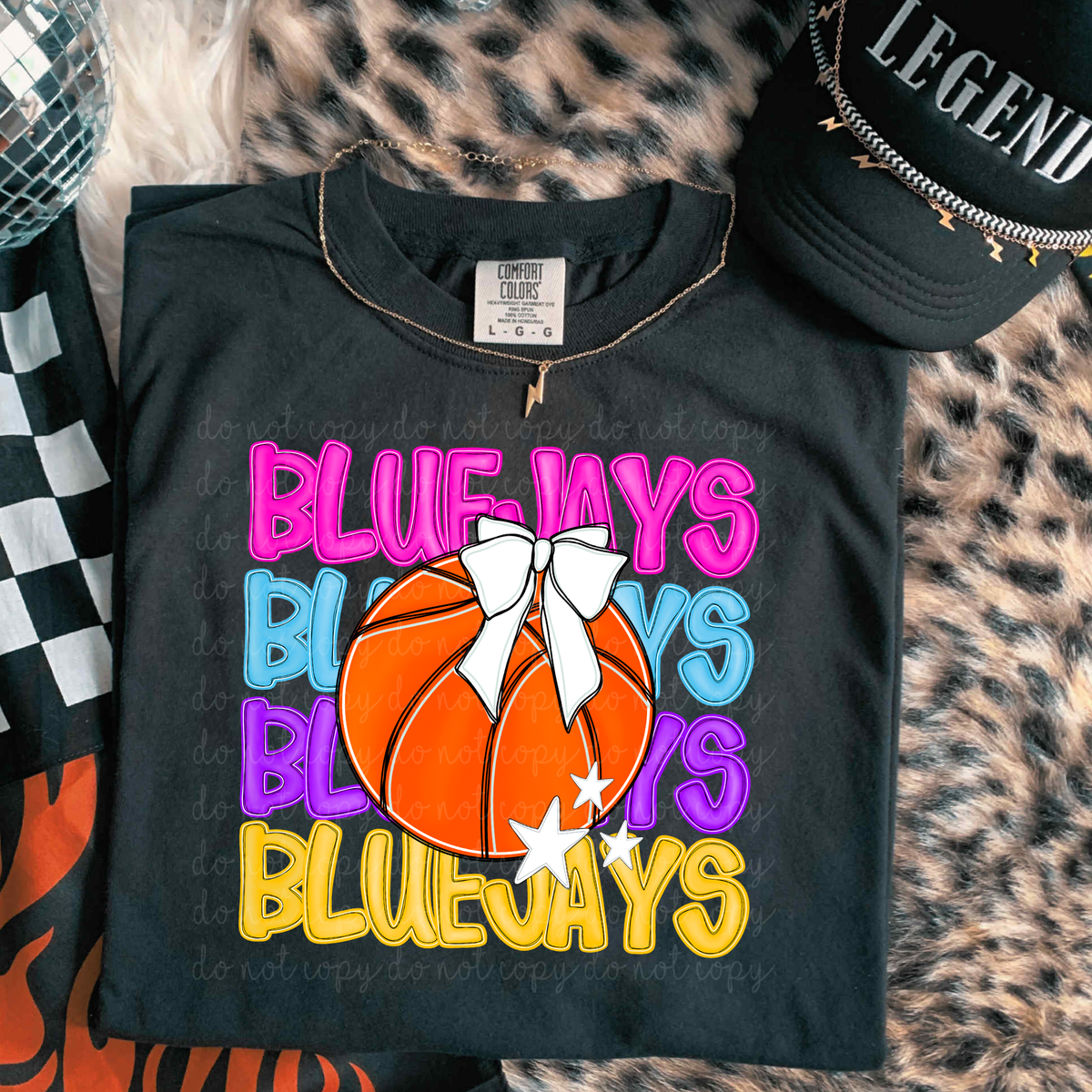 BlueJays Preppy Bright Basketball (caplinger) DTF Transfer