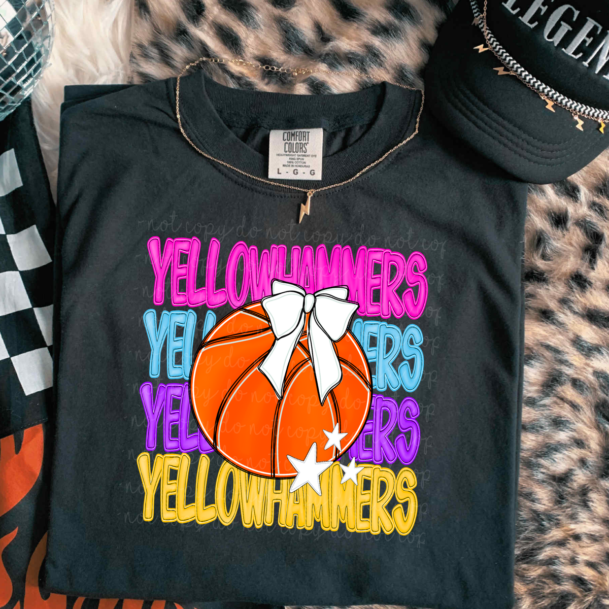 Yellowhammers Preppy Bright Basketball (caplinger) DTF Transfer