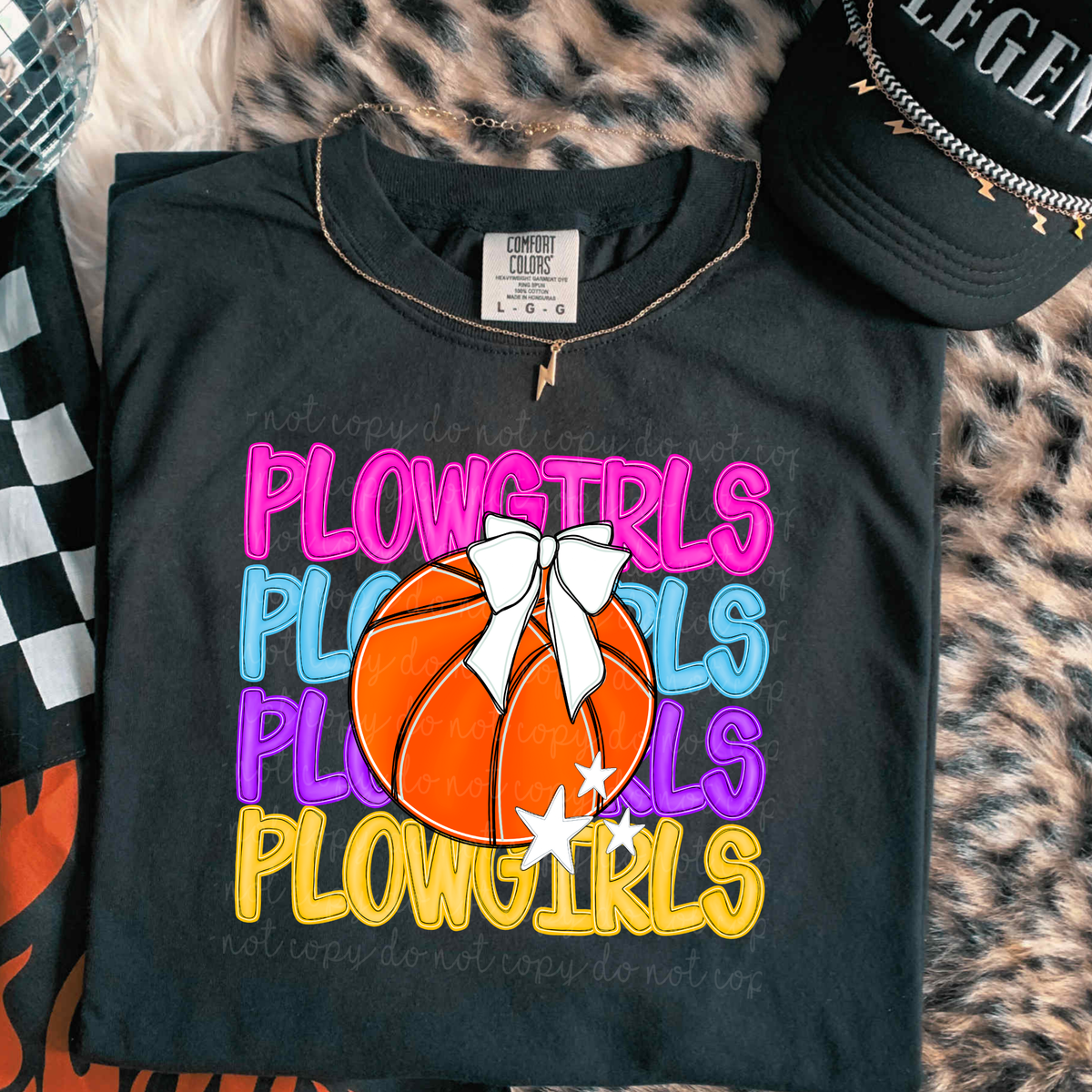 Plowgirls Preppy Bright Basketball (caplinger) DTF Transfer