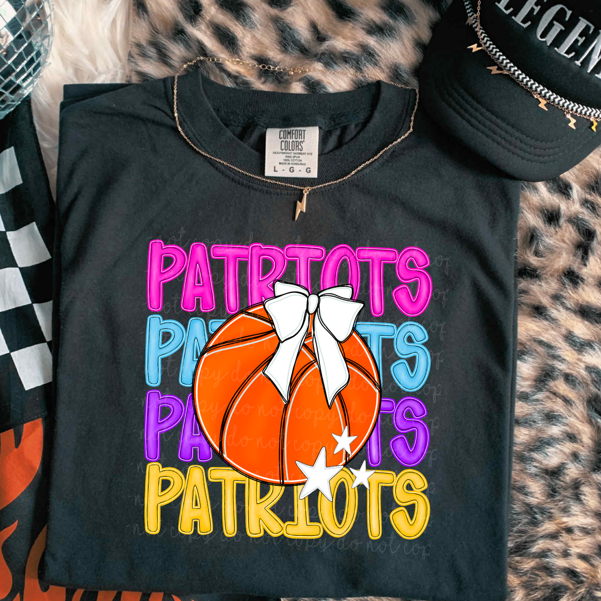 Patriots Preppy Bright Basketball (caplinger) DTF Transfer