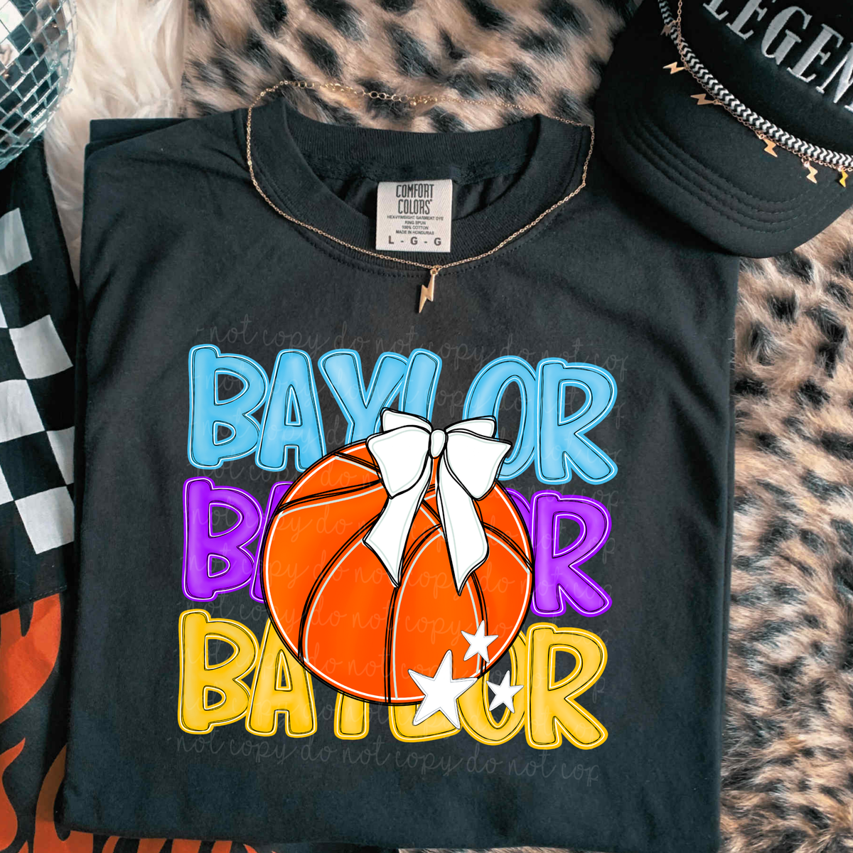 Baylor Preppy Bright Basketball (caplinger) DTF Transfer