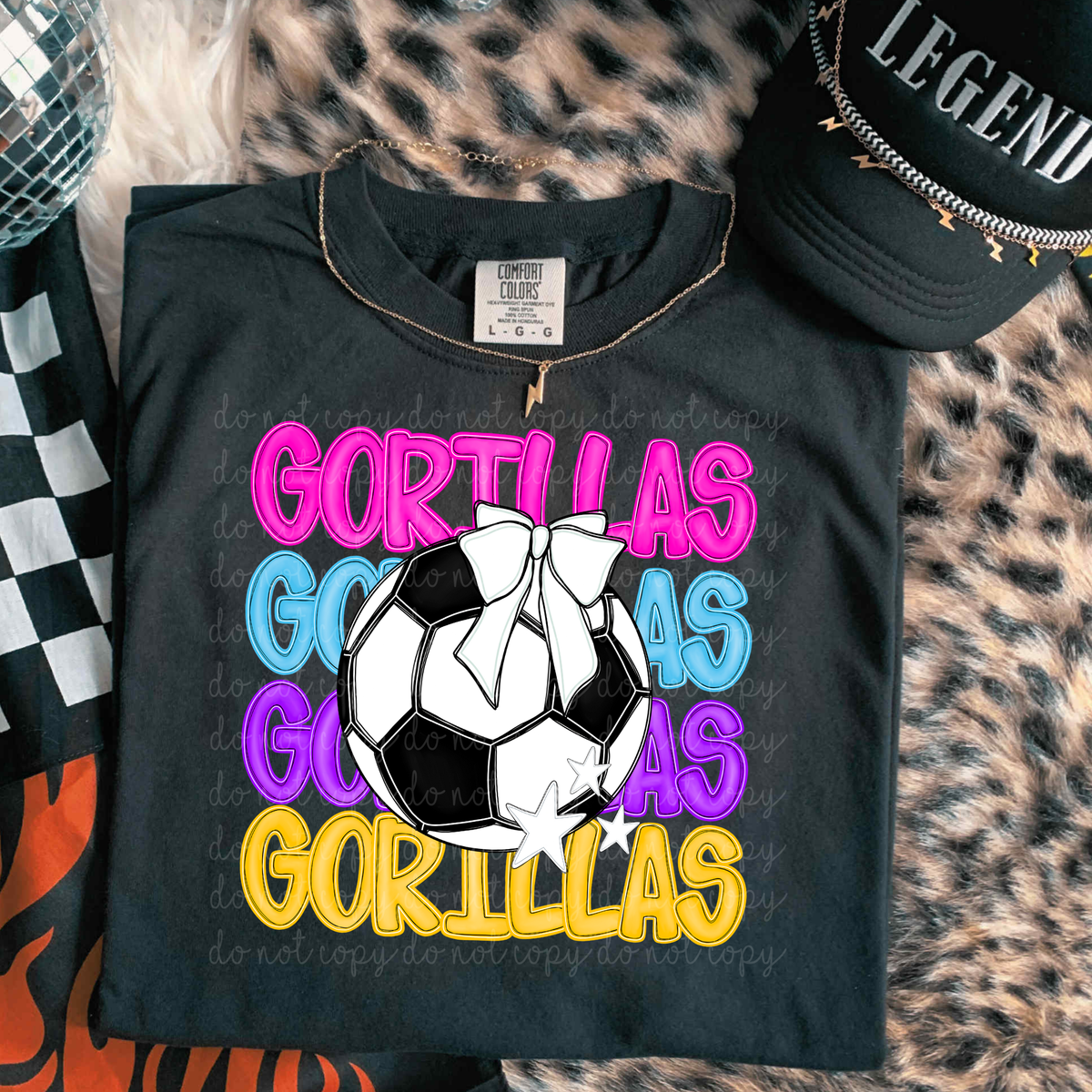 Gorillas Bright Soccer (caplinger) DTF Transfers