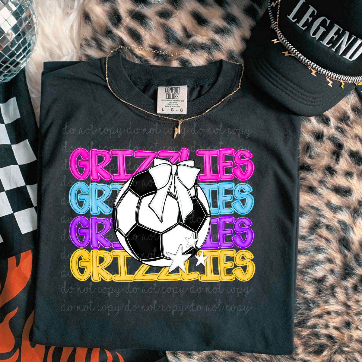 Grizzlies Bright Soccer (caplinger) DTF Transfers
