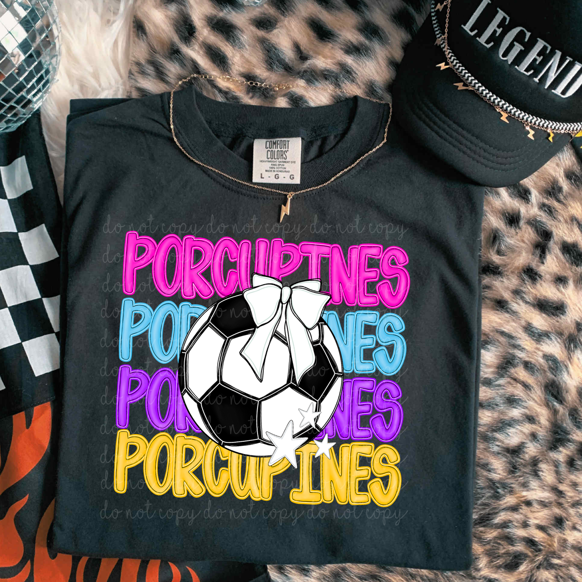 Porcupines Bright Soccer (caplinger) DTF Transfers