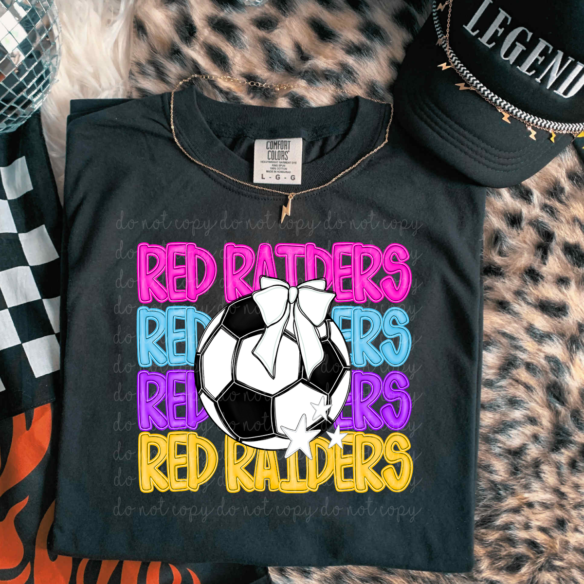 Red Raiders Bright Soccer (caplinger) DTF Transfers