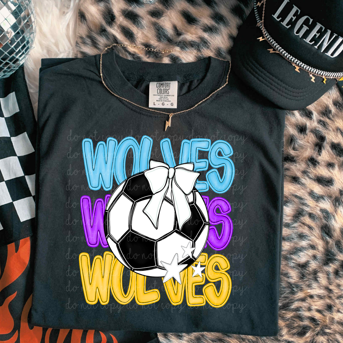 Wolves Bright Soccer (caplinger) DTF Transfers