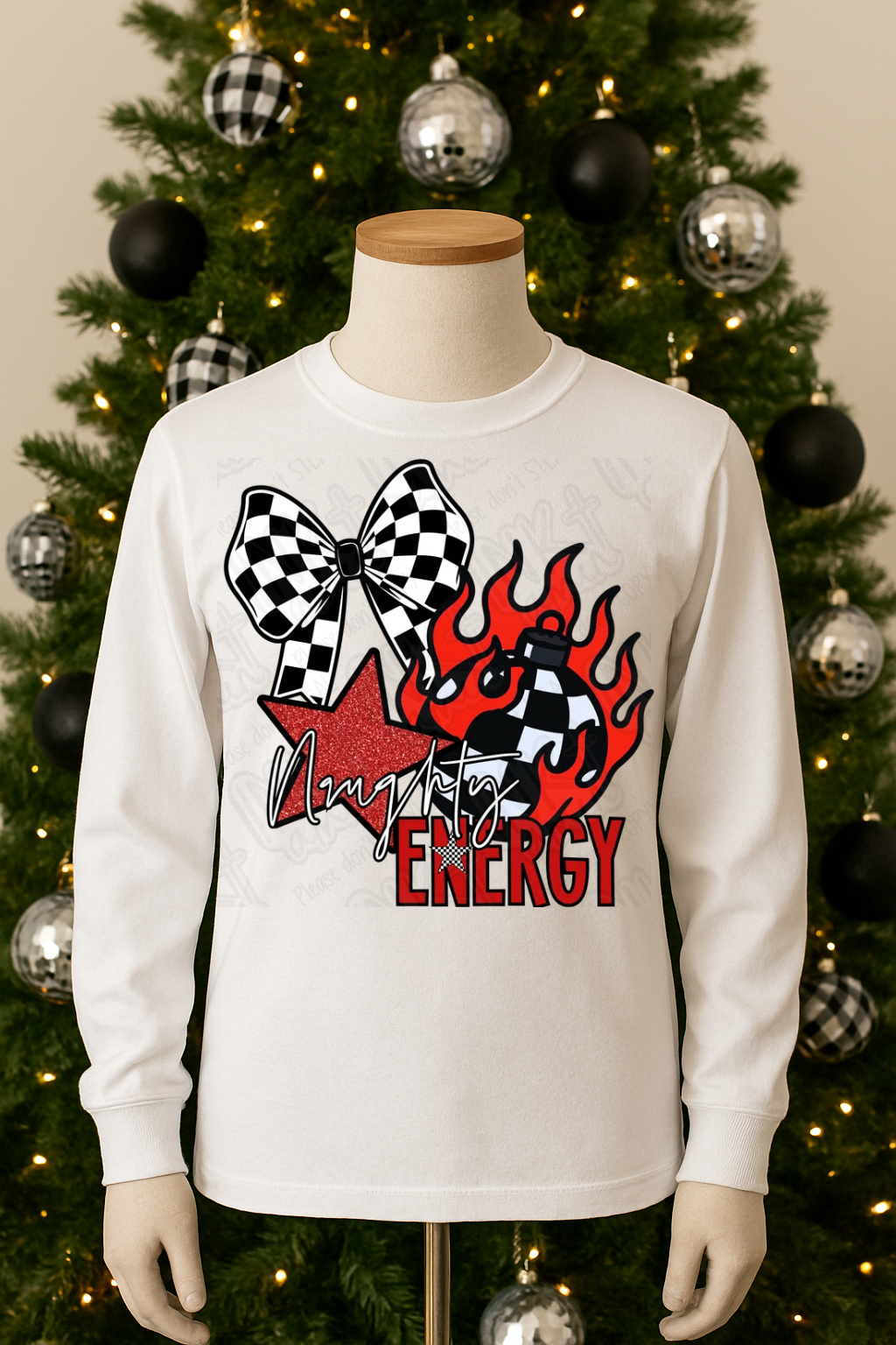 Naughty energy front (INK) DTF transfer