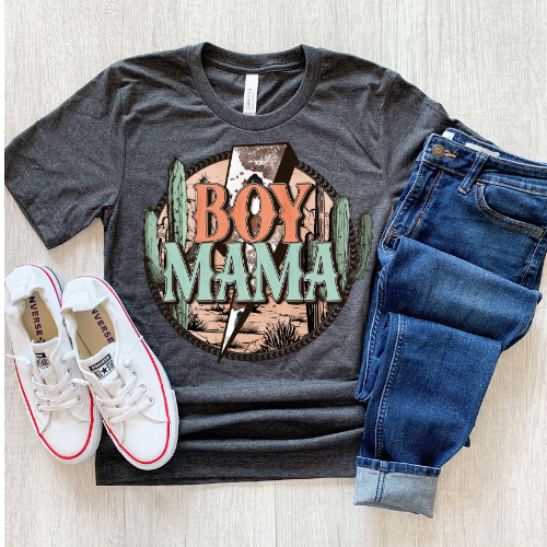 boy mama lightning cow print 7030 DTF transfer