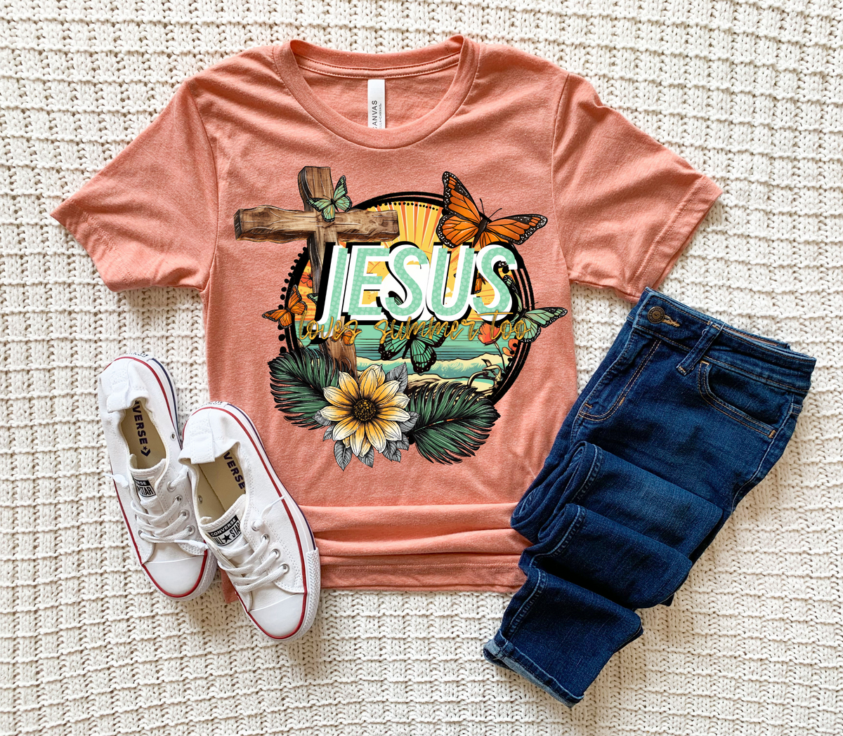 Jesus loves summer too 7105 DTF transfer